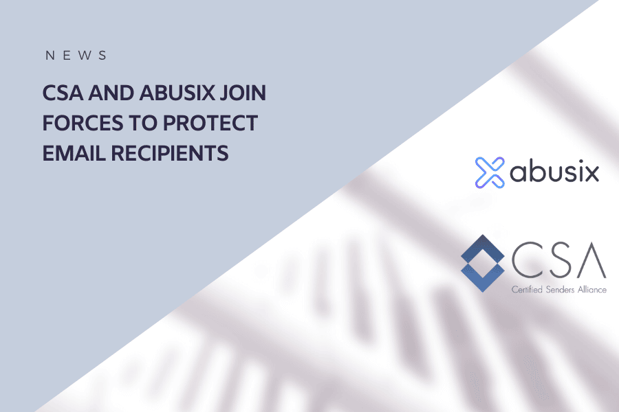 New graphic for "CSA and Abusix join forces to protect email recipients