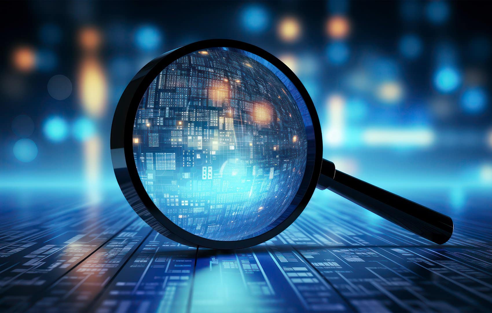 lens zooming on data